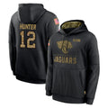 J.Jaguars #12 Travis Hunter Player Black Salute to Service Hoodies Limited Game ROCER Stitched Jerseys