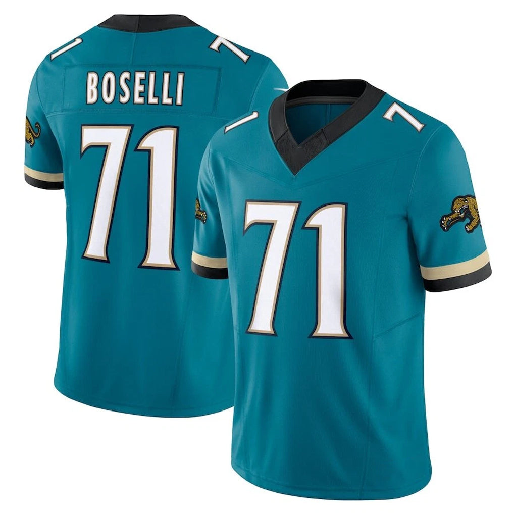 J.Jaguars #71 Tony Boselli Player Teal Prowler Throwback Vapor F.U.S.E. Limited Home Game ROCER Stitched Jerseys