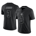 C.Browns #3 Jerry Jeudy Player Black Reflective Home Game ROCER Stitched Jerseys
