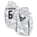 H.Texans #6 Reed Blankenship Player Arctic Camo Salute to Service Hoodies Limited Game ROCER Stitched Jerseys