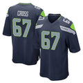 S.Seahawks #67 Charles Cross Player Navy Home Game ROCER Stitched Jerseys