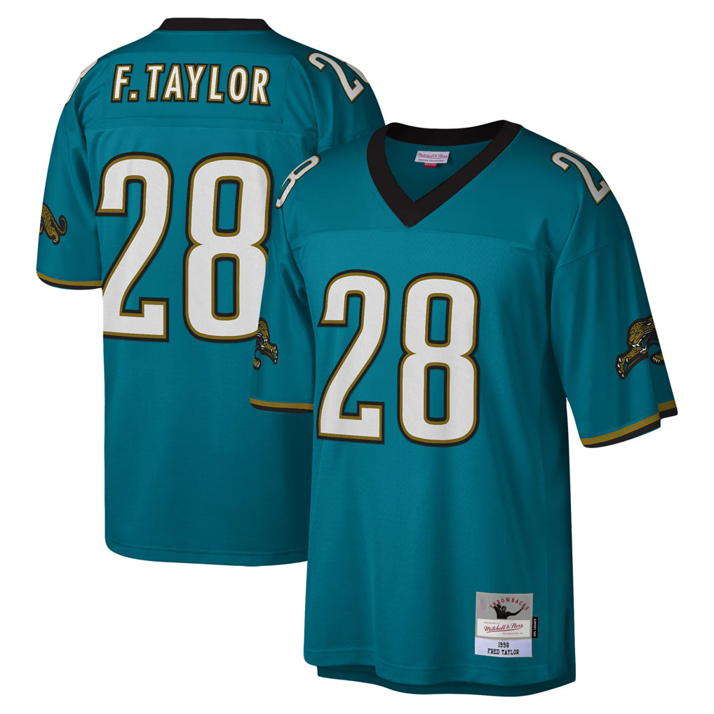 J.Jaguars #28 Fred Taylor?Player Teal Mitchell & Ness Legacy Home Game ROCER Stitched Jerseys