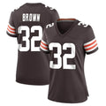 C.Browns #32 Jim Brown Player Brown Home Game ROCER Stitched Jerseys