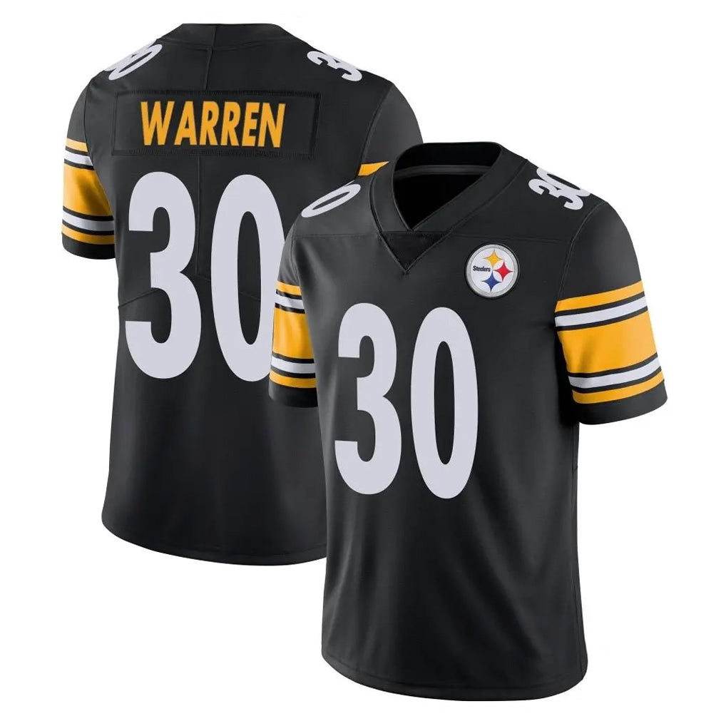 P.Steelers #30 Jaylen Warren Player Black Limited Vapor Untouchable Home Game ROCER Stitched Jerseys