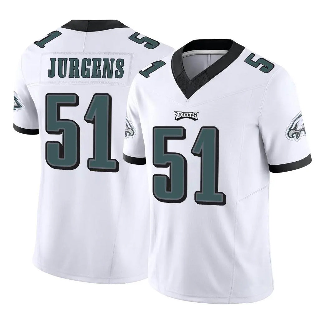P.Eagles #51 Cam Jurgens Player White Limited Vapor F.U.S.E. Home Game ROCER Stitched Jerseys