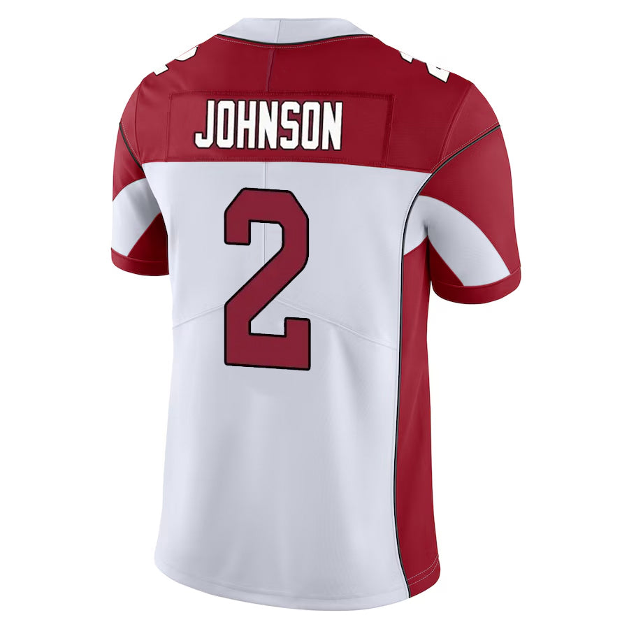 A.Cardinals #2 Will Johnson Player White Vapor Limited Home Game ROCER Stitched Jerseys