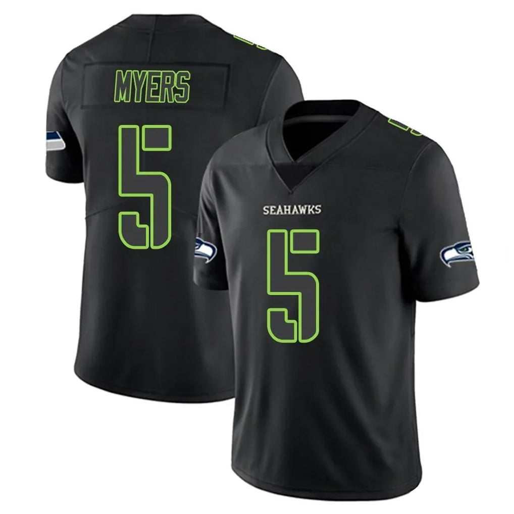 S.Seahawks #5 Jason Myers Player Black Impact Limited Home Game ROCER Stitched Jerseys