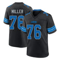 D.Lions #76 Blake Miller Player Black Alternate Home Game ROCER Stitched Jerseys