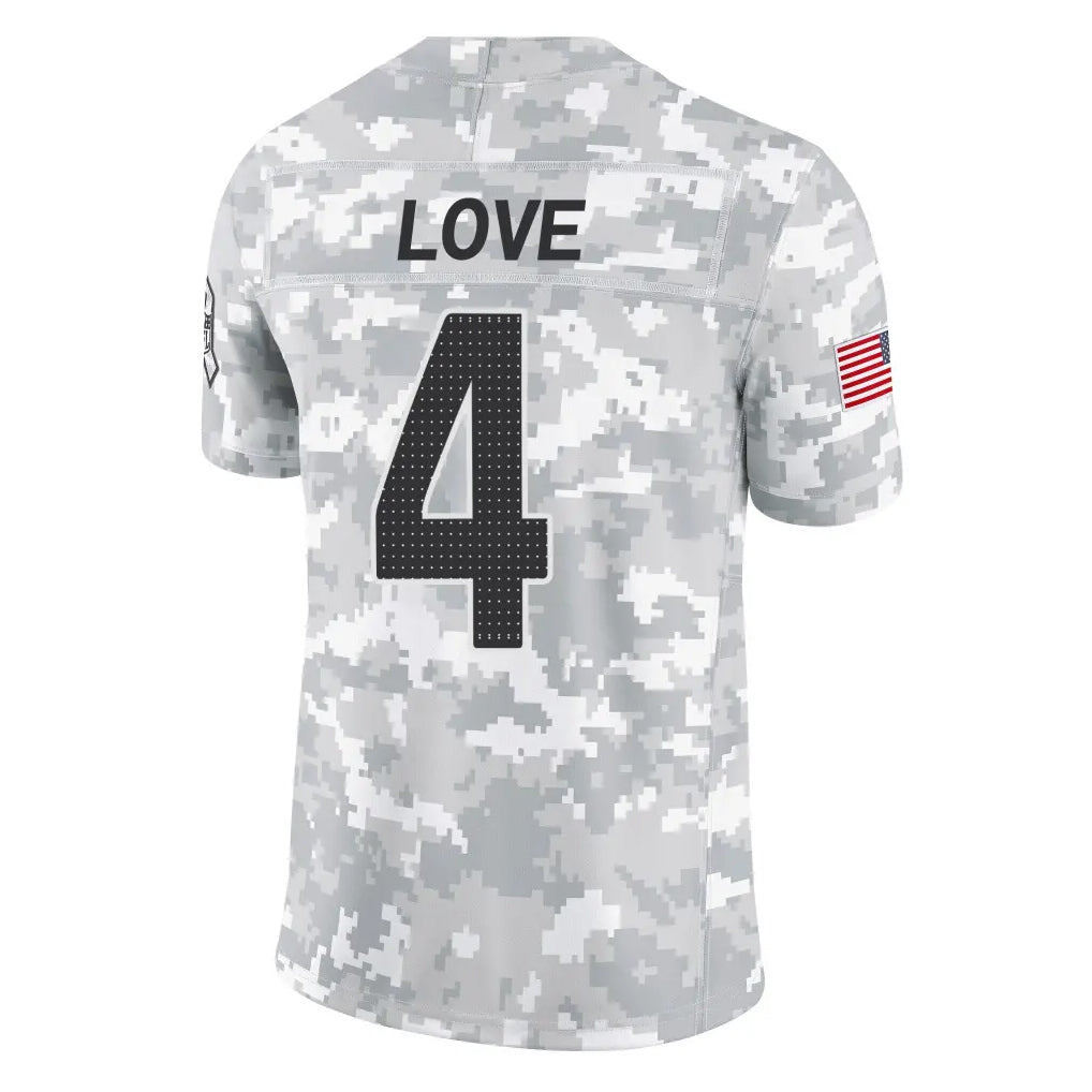 A.Cardinals #4 Jeremiyah Love Player Camo Salute to Service Limited Home ROCER Stitched Jerseys