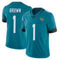 J.Jaguars #1 Montaric Brown Player Teal Vapor Untouchable Limited Home Game ROCER Stitched Jerseys