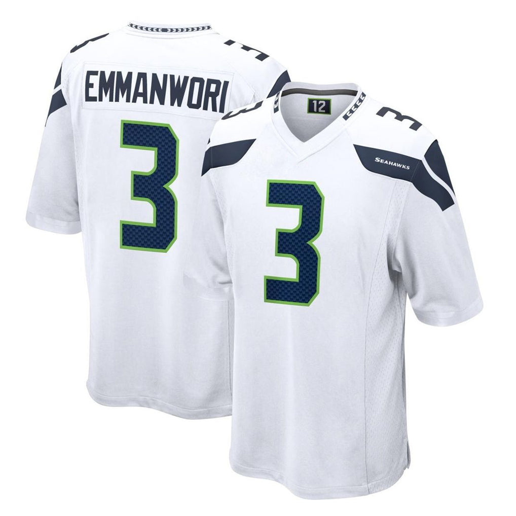 S.Seahawks #3 Nick Emmanwori Player White Home Game ROCER Stitched Jerseys