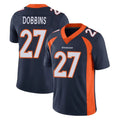 D.Broncos #27 J.K. Dobbins Player Navy Vapor Untouchable Limited Game ROCER Stitched Jerseys