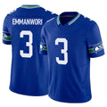 S.Seahawks #3 Nick Emmanwori Player Royal Limited Throwback Vapor F.U.S.E. Home Game ROCER Stitched Jerseys