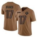 A.Falcons #17 Zachariah Branch Player Brown Salute To Service Limited ROCER Stitched Jerseys