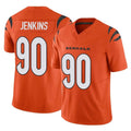 C.Bengals #90 Kris Jenkins Jr Player Orange Vapor F.U.S.E. Limited Home Game ROCER Stitched Jerseys