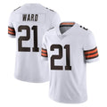 C.Browns #21 Denzel Ward Player White Vapor Untouchable Limited Home Game ROCER Stitched Jerseys