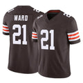 C.Browns #21 Denzel Ward Player Brown Vapor F.U.S.E. Limited Home Game ROCER Stitched Jerseys