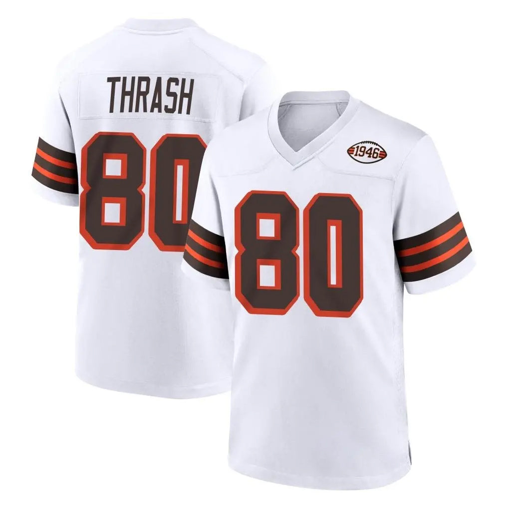 C.Browns #80 Jamari Thrash Player White Alternate Home Game ROCER Stitched Jerseys