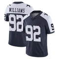 D.Cowboys #92 Quinnen Williams Player Navy-White Limited Alternate Vapor Untouchable Home Game ROCER Stitched Jerseys