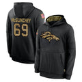 D.Broncos #69 Mike McGlinchey Player Black Salute to Service Pullover Hoodies Limited ROCER Stitched Jerseys