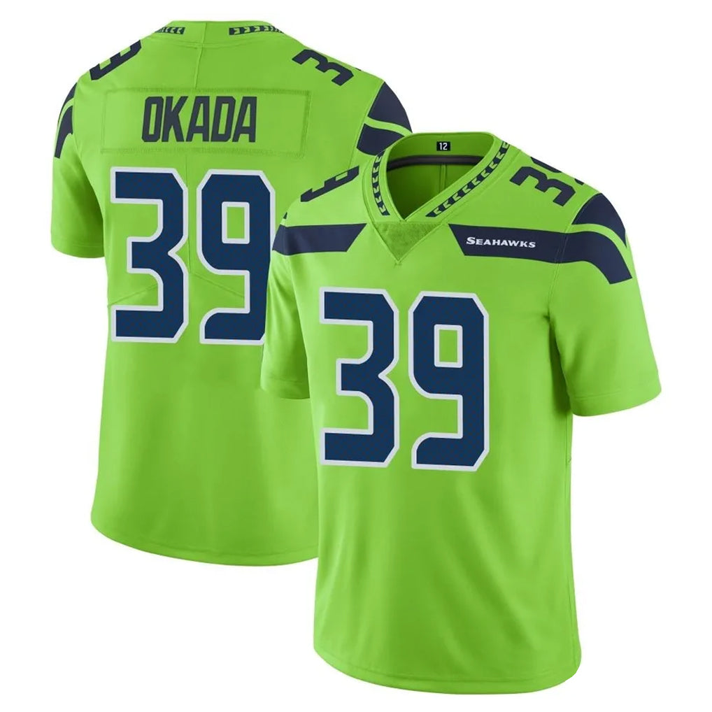 S.Seahawks #39 Ty Okada Player Green Limited Color Rush Home Game ROCER Stitched Jerseys