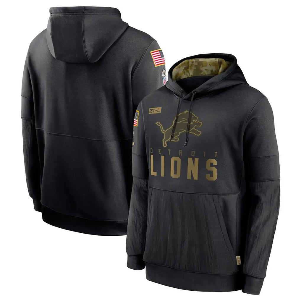D.Lions ## Lions Blank Player Black Salute to Service Hoodies Limited Game ROCER Stitched Jerseys