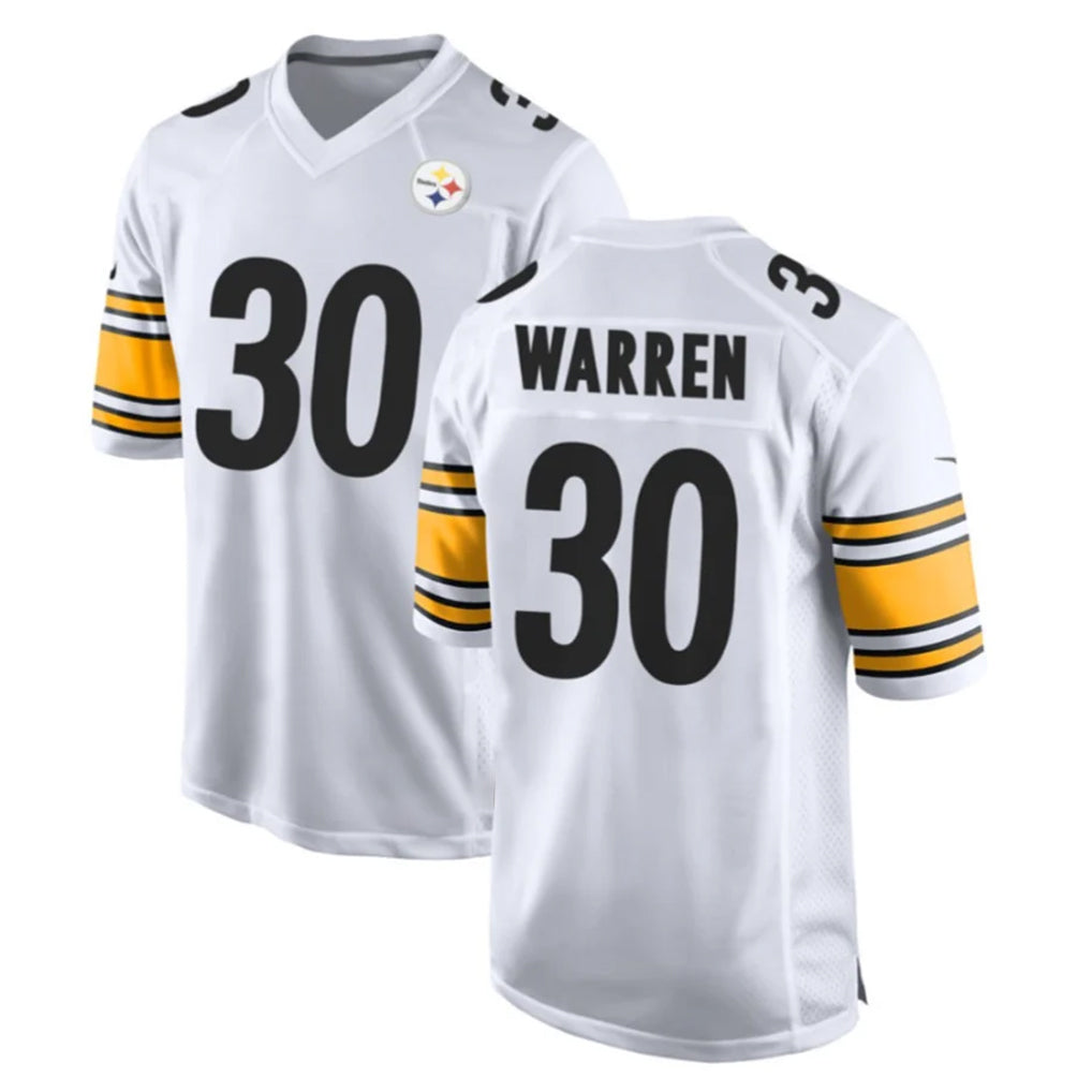 P.Steelers #30 Jaylen Warren Player White Home Game ROCER Stitched Jerseys