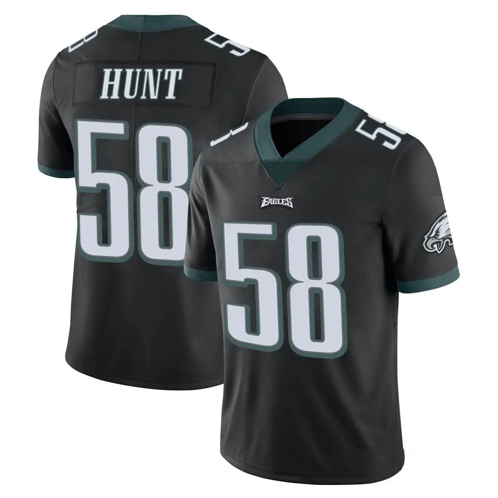 P.Eagles #58 Jalyx Hunt Player Black Limited Vapor Untouchable Home Game ROCER Stitched Jerseys