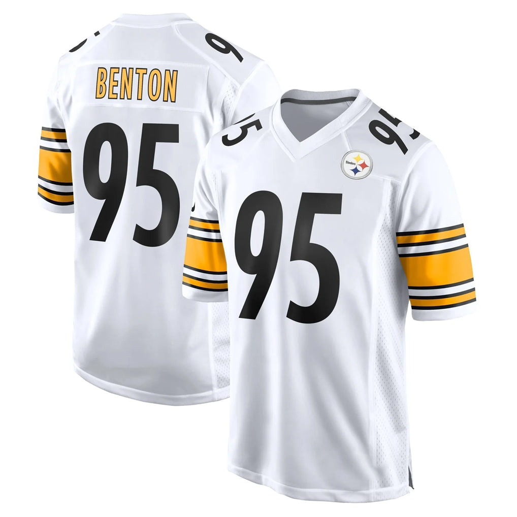 P.Steelers #95 Keeanu Benton Player White Home Game ROCER Stitched Jerseys