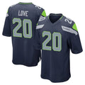 S.Seahawks #20 Julian Love Player Navy Home Game ROCER Stitched Jerseys