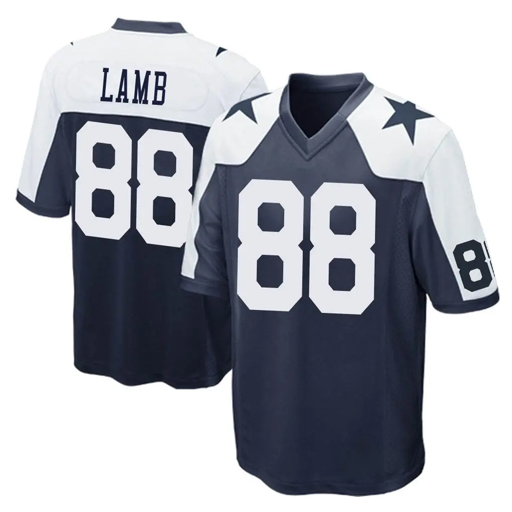 D.Cowboys #88 CeeDee Lamb Player Navy-White Alternate Home Game ROCER Stitched Jerseys