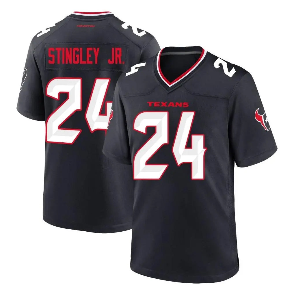 H.Texans #24 Derek Stingley Jr. Player Navy Team Home Game ROCER Stitched Jerseys