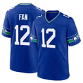 S.Seahawks #12 12th Fan Player Royal Throwback Home Game ROCER Stitched Jerseys