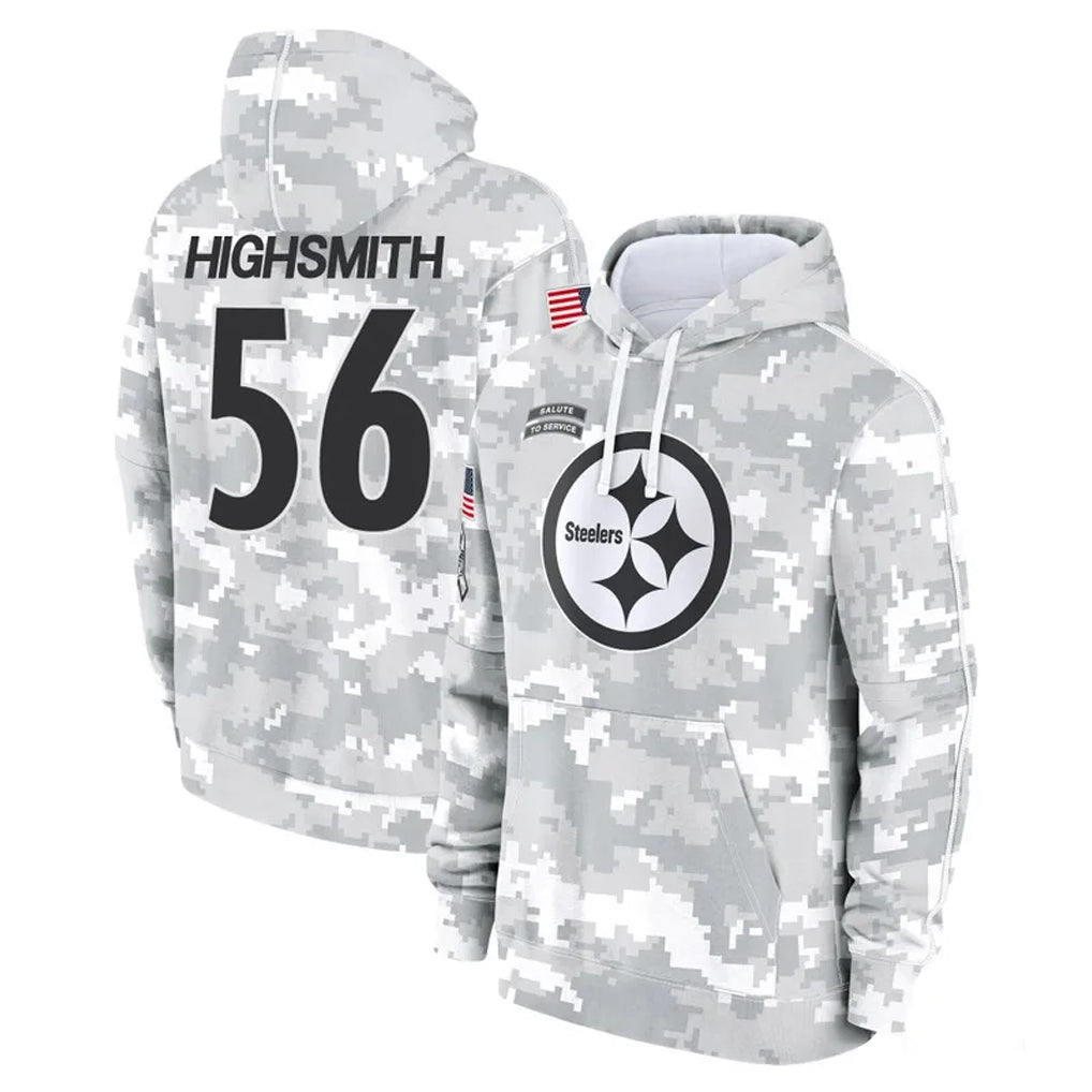 P.Steelers #56 Alex Highsmith Player Arctic Camo Limited Salute to Service Pullover Hoodies Game ROCER Stitched Jerseys
