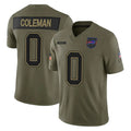 B.Bills #0 Keon Coleman Player Olive Salute To Service Limited Game ROCER Stitched Jerseys
