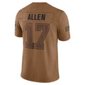 B.Bills #17 Josh Allen Player Brown Salute To Service Limited ROCER Stitched Jerseys