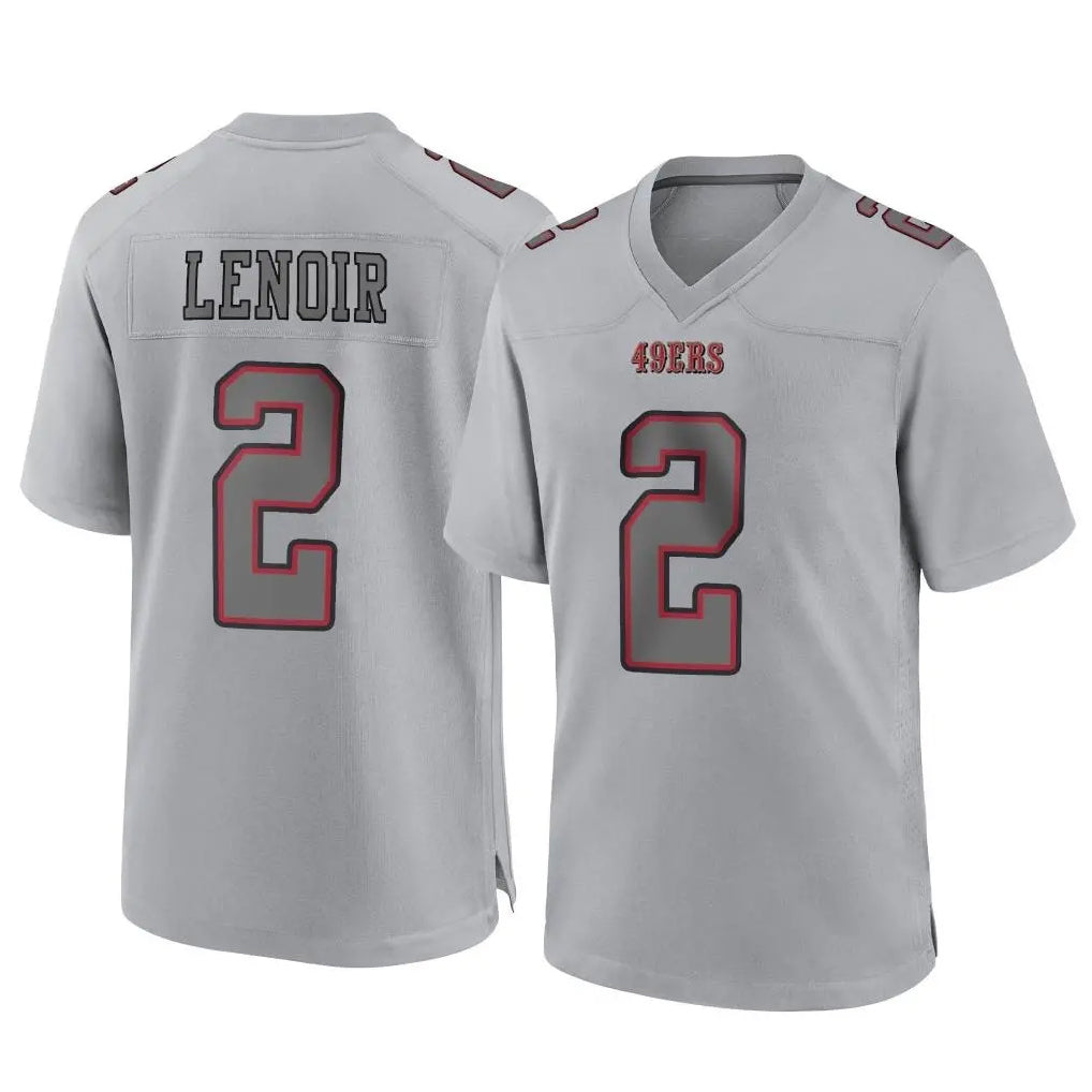 SF.49ers #2 Deommodore Lenoir Player Gray Atmosphere Fashion Home Game ROCER Stitched Jerseys
