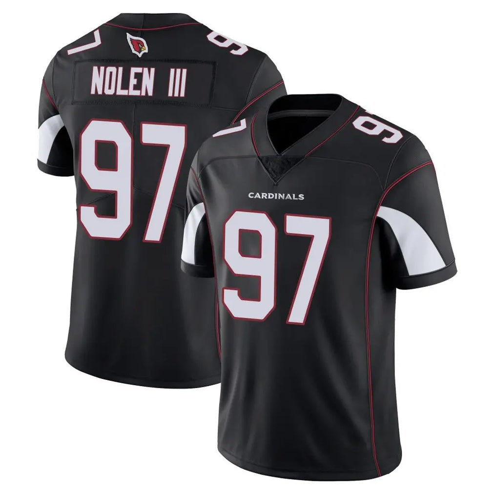 A.Cardinals #97 Walter Nolen III Player Black Vapor Limited Home Game ROCER Stitched Jerseys