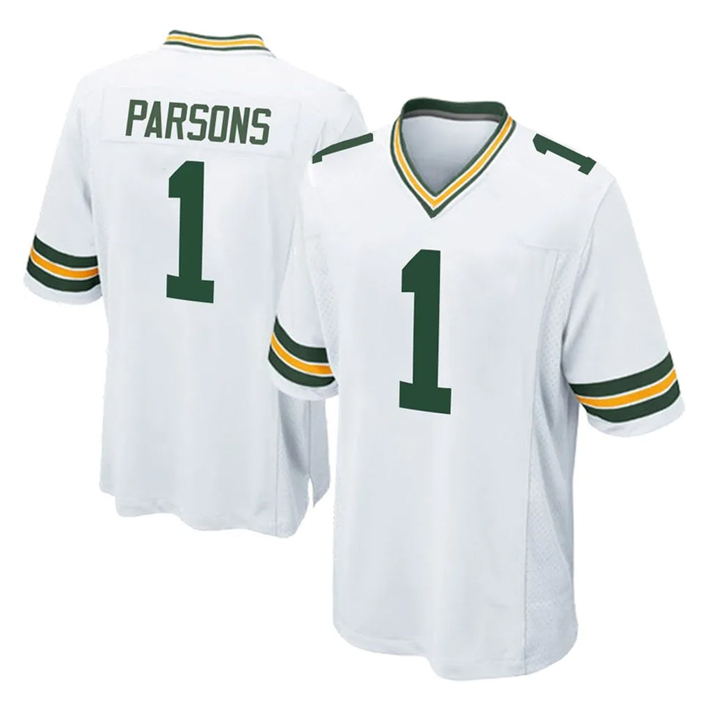 GB.Packers #1 Micah Parsons Player White Home Game ROCER Stitched Jerseys