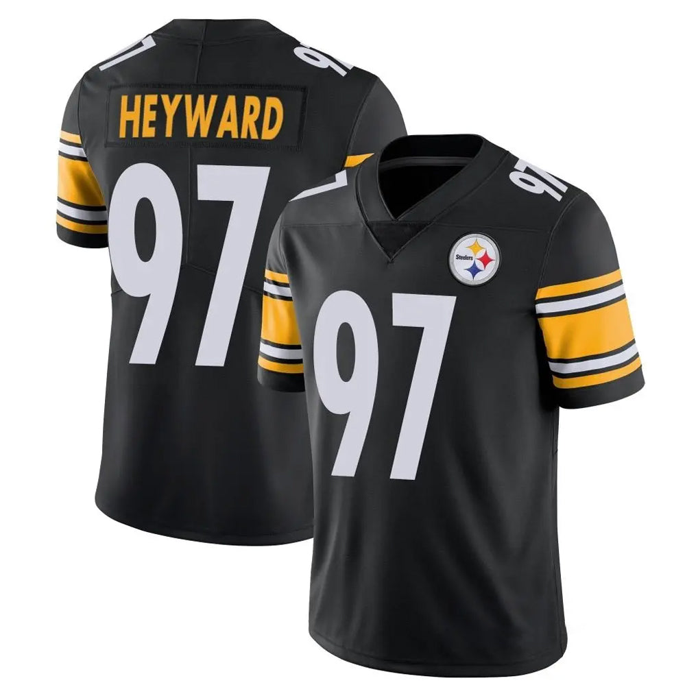 P.Steelers #97 Cameron Heyward Player Black Limited Vapor Untouchable Home Game ROCER Stitched Jerseys