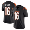 C.Bengals #16 Joe Flacco Player Black Vapor Untouchable Limited Home Game ROCER Stitched Jerseys