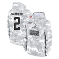 C.Browns #2 Shedeur Sanders Player Arctic Camo Salute to Service Hoodies Limited Game ROCER Stitched Jerseys