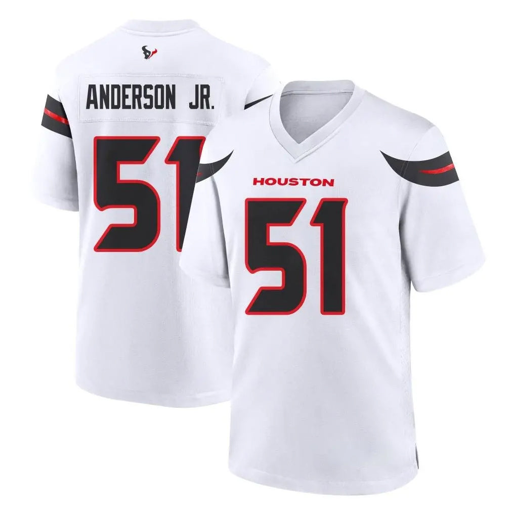H.Texans #51 Will Anderson Jr. Player White Home Game ROCER Stitched Jerseys