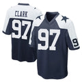 D.Cowboys #97 Kenny Clark Player Navy-White Alternate Home Game ROCER Stitched Jerseys