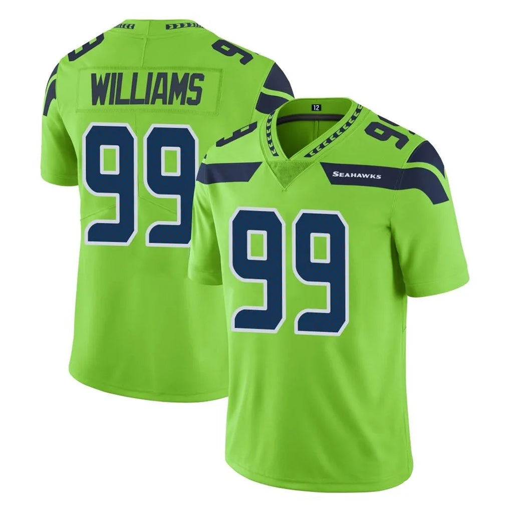 S.Seahawks #99 Leonard Williams Player Green Limited Color Rush Home Game ROCER Stitched Jerseys