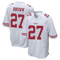 SF.49ers #27 Ji'Ayir Brown Player White Home Game ROCER Stitched Jerseys