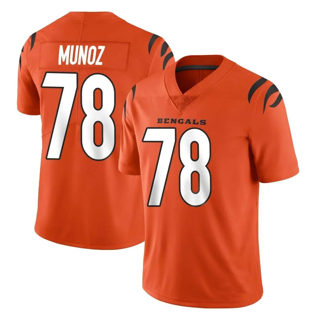 C.Bengals #78 Anthony Munoz Player Orange Vapor Untouchable Limited Home Game ROCER Stitched Jerseys