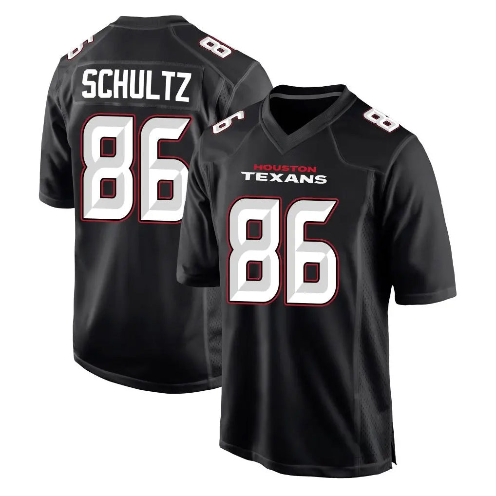 H.Texans #86 Dalton Schultz Player Carbon Black Fashion Home Game ROCER Stitched Jerseys