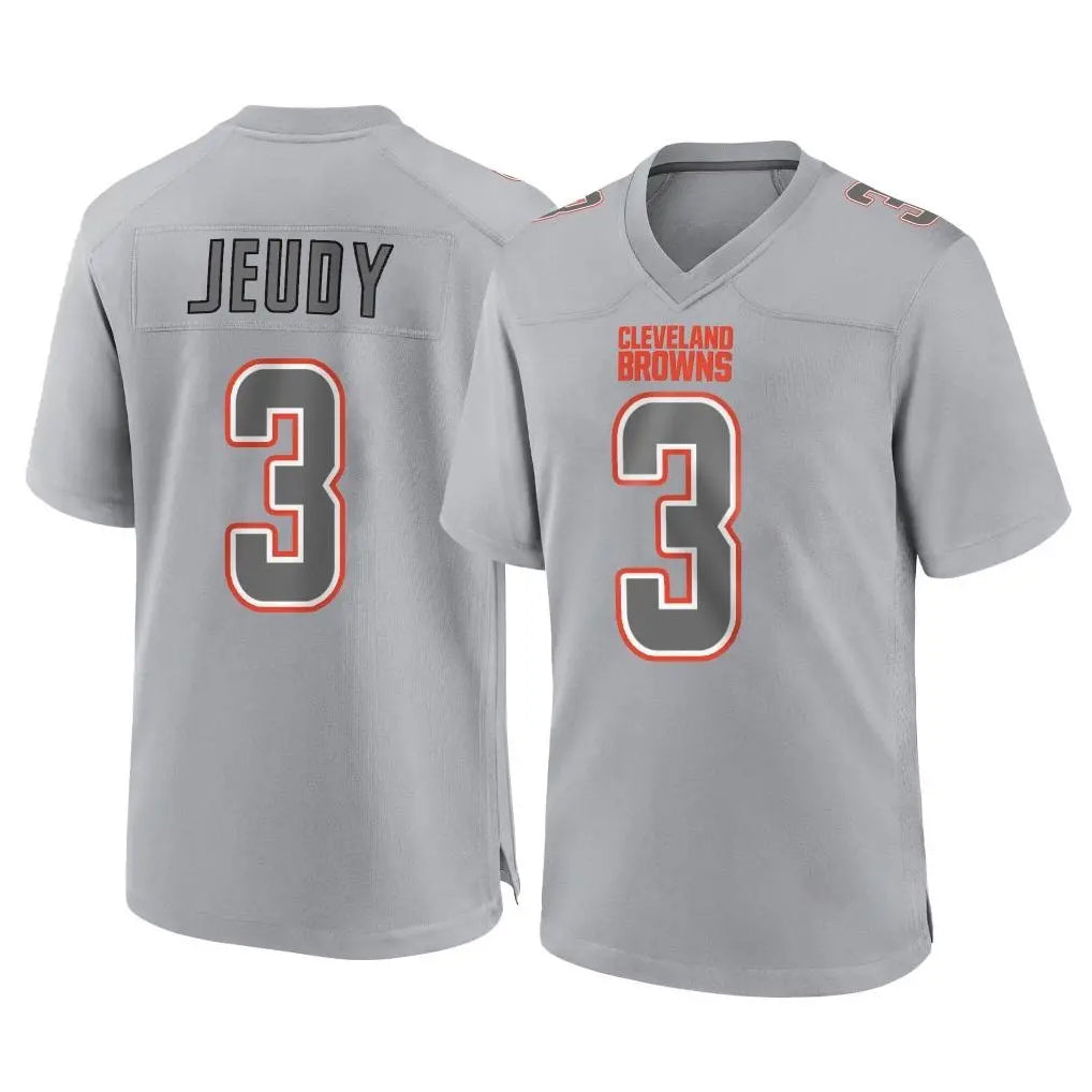 C.Browns #3 Jerry Jeudy Player Gray Atmosphere Fashion Game ROCER Stitched Jerseys
