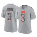 C.Browns #3 Jerry Jeudy Player Gray Atmosphere Fashion Game ROCER Stitched Jerseys